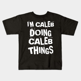 I'm Caleb Doing Caleb Things Vintage Personalized Kids T-Shirt